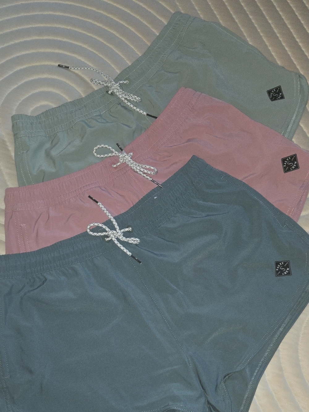 Salty Crew Women's Athletic Shorts - Dusty Blue, Mauve, Sage